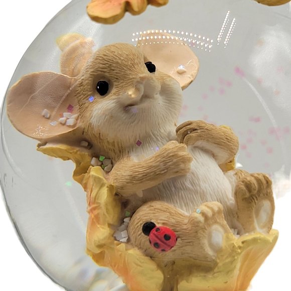 Charming Tails Snow Globe Enjoy The Changes Mice Bird Acorns Fall Autumn - Picture 9 of 14